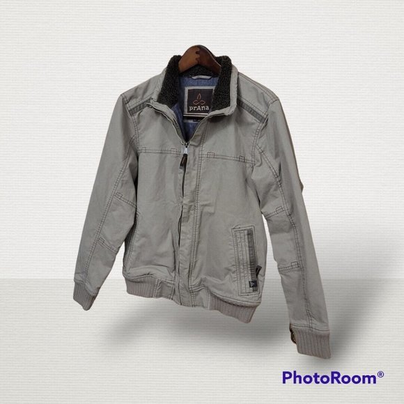 PrAna Full Zip Women's Size Medium Khaki Colored Jacket  - Picture 1 of 14